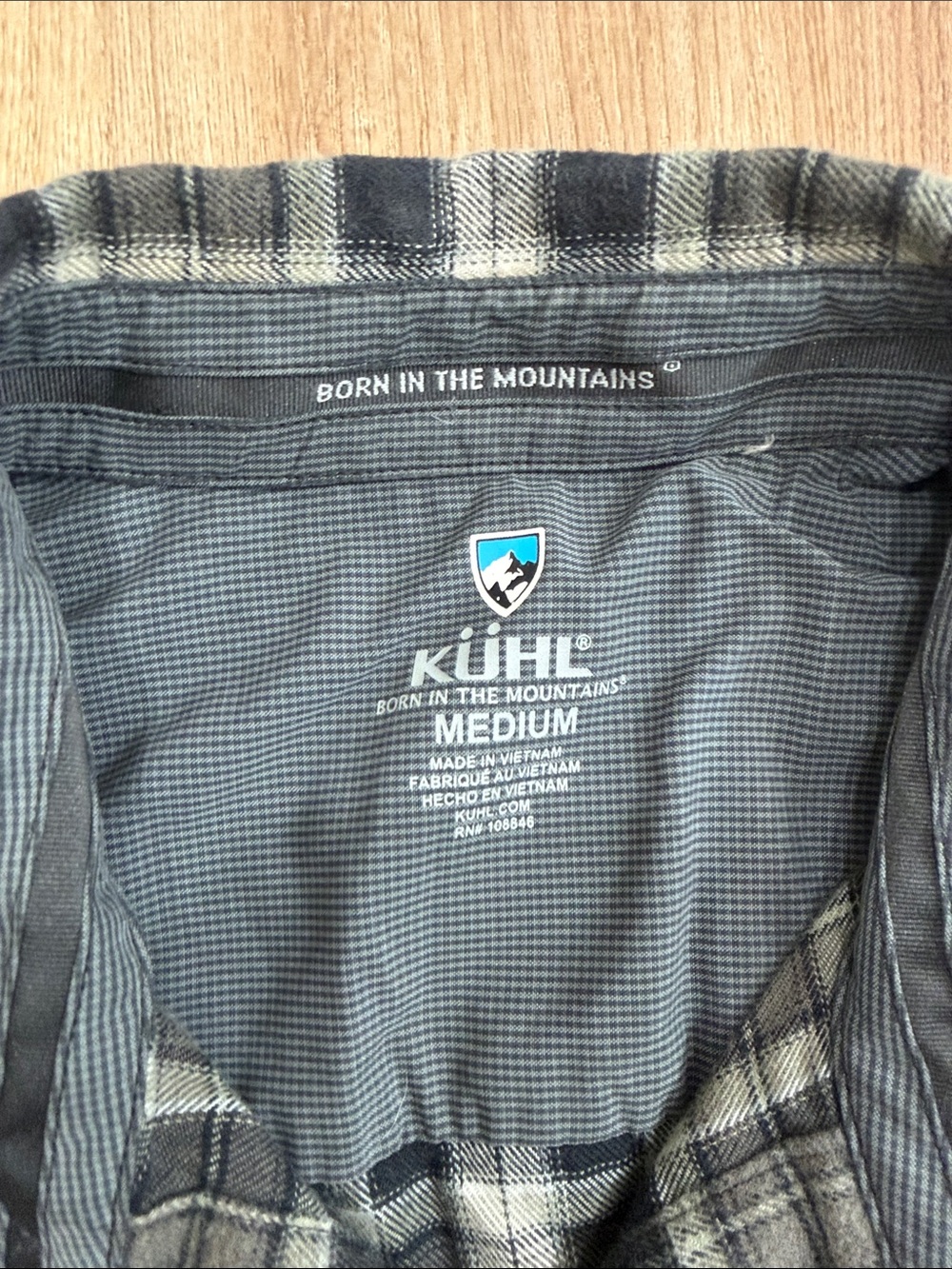 KUHL DILLINGR FLANNEL Classic Casual Everyday Button Up Shirt Gray Medium $99 - Picture 7 of 11